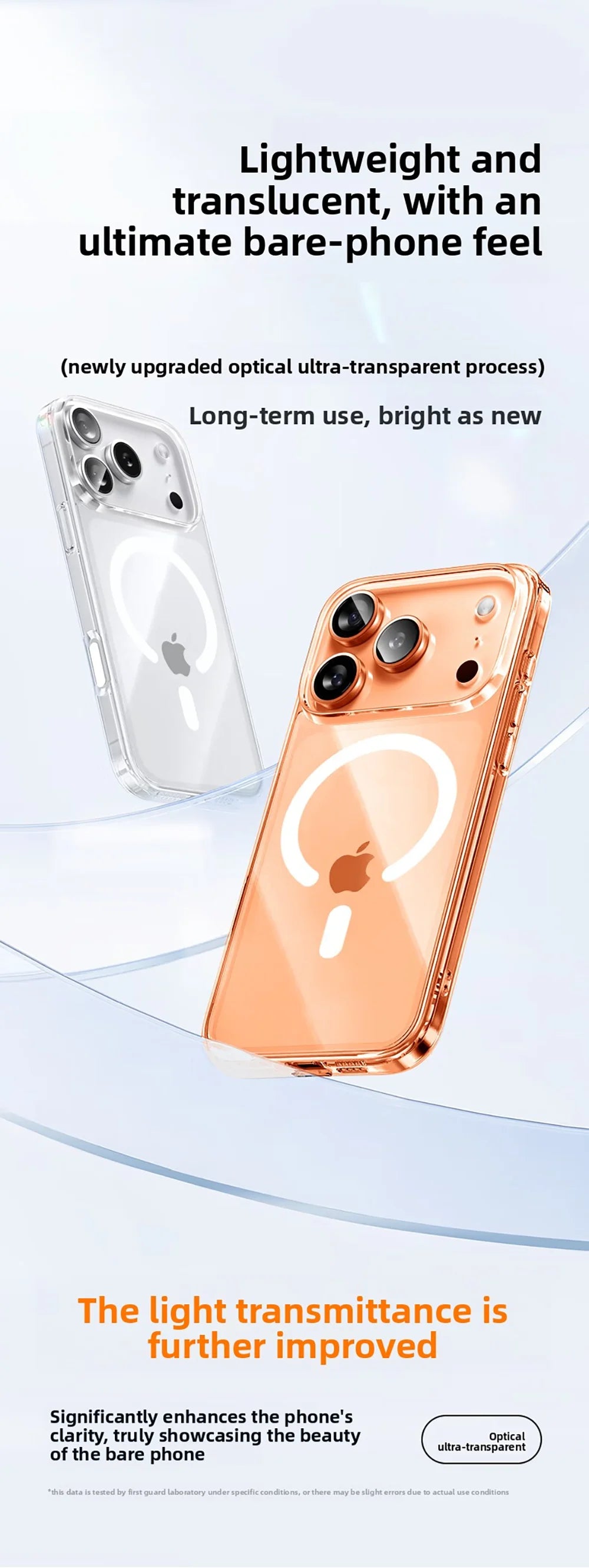 DIVI Magnetic Case for iPhone 17 Pro Max Slim Thin Wireless Charging Magnetic for Magsafe Case Clear Cover Anti-Yellowing