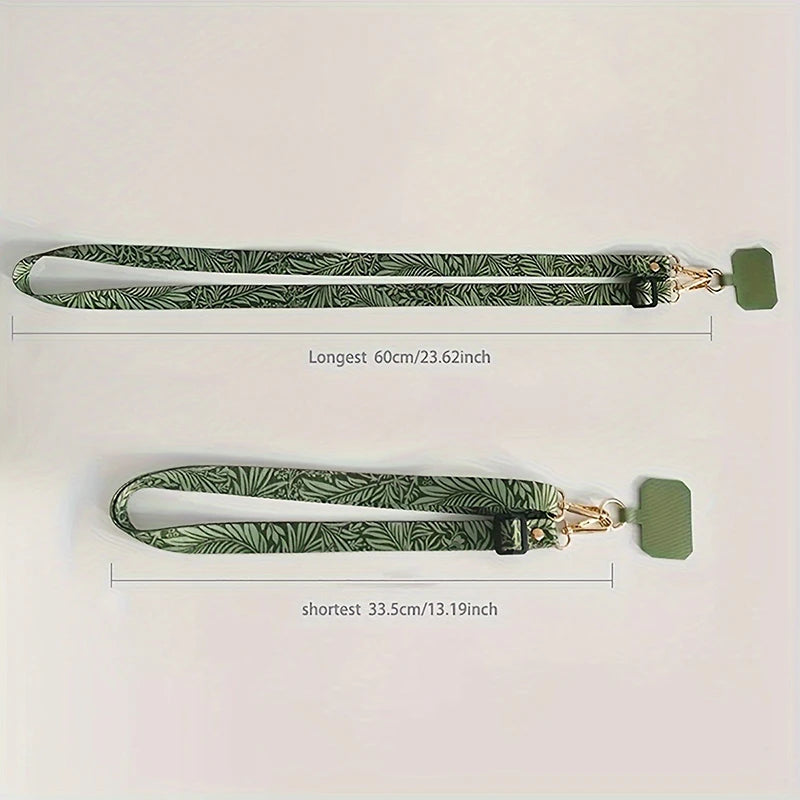 inted Crossbody Phone Lanyard – Adjustable Neck Strap with Gasket Clip, Anti-Lost Universal Holder