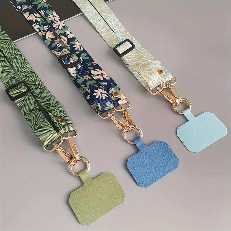 inted Crossbody Phone Lanyard – Adjustable Neck Strap with Gasket Clip, Anti-Lost Universal Holder