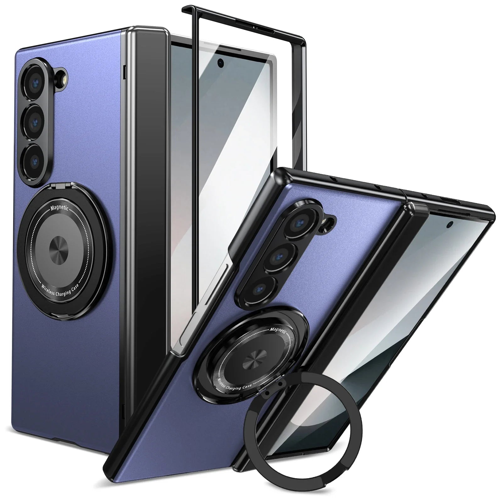 MagSafe Magnetic Hinge Case for Samsung Galaxy Z Fold 7/6/5/4 – Protective Folding Cover with Screen Glass