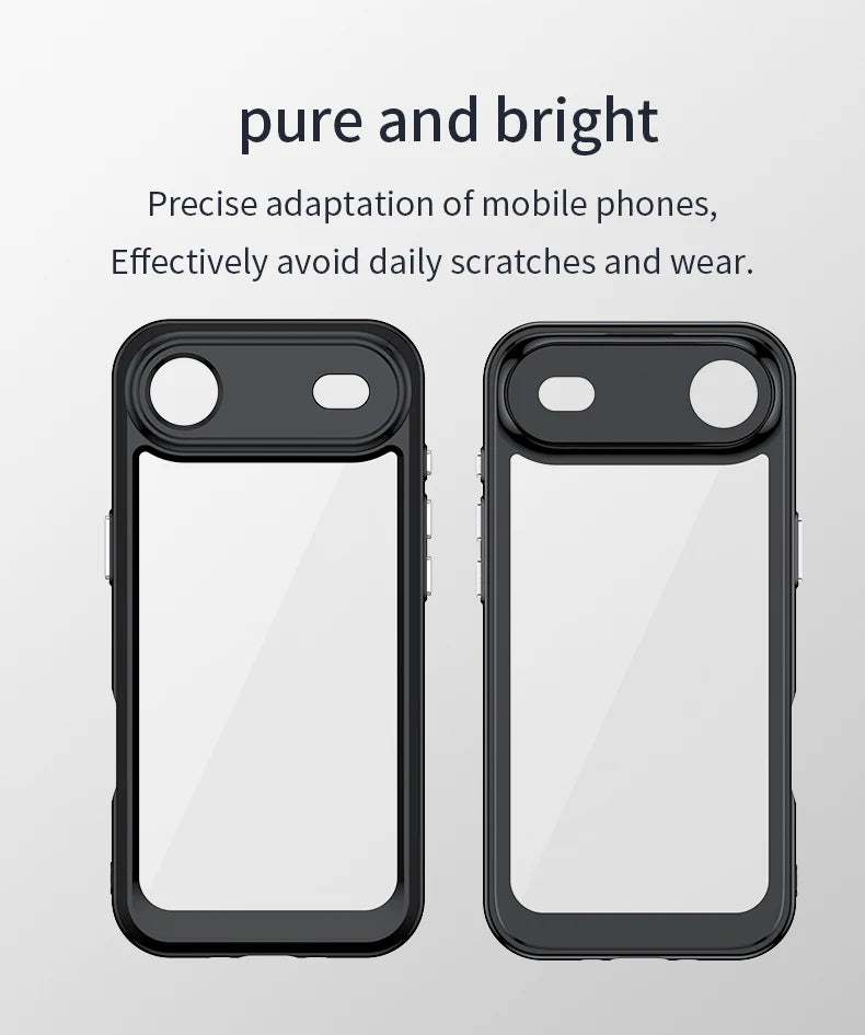 For iPhone 17 Air Case Luxury Silicone Clear PC Bumper Protector Case For iPhone 17 Air Cover TPU Shockproof For iPhone 17 Air