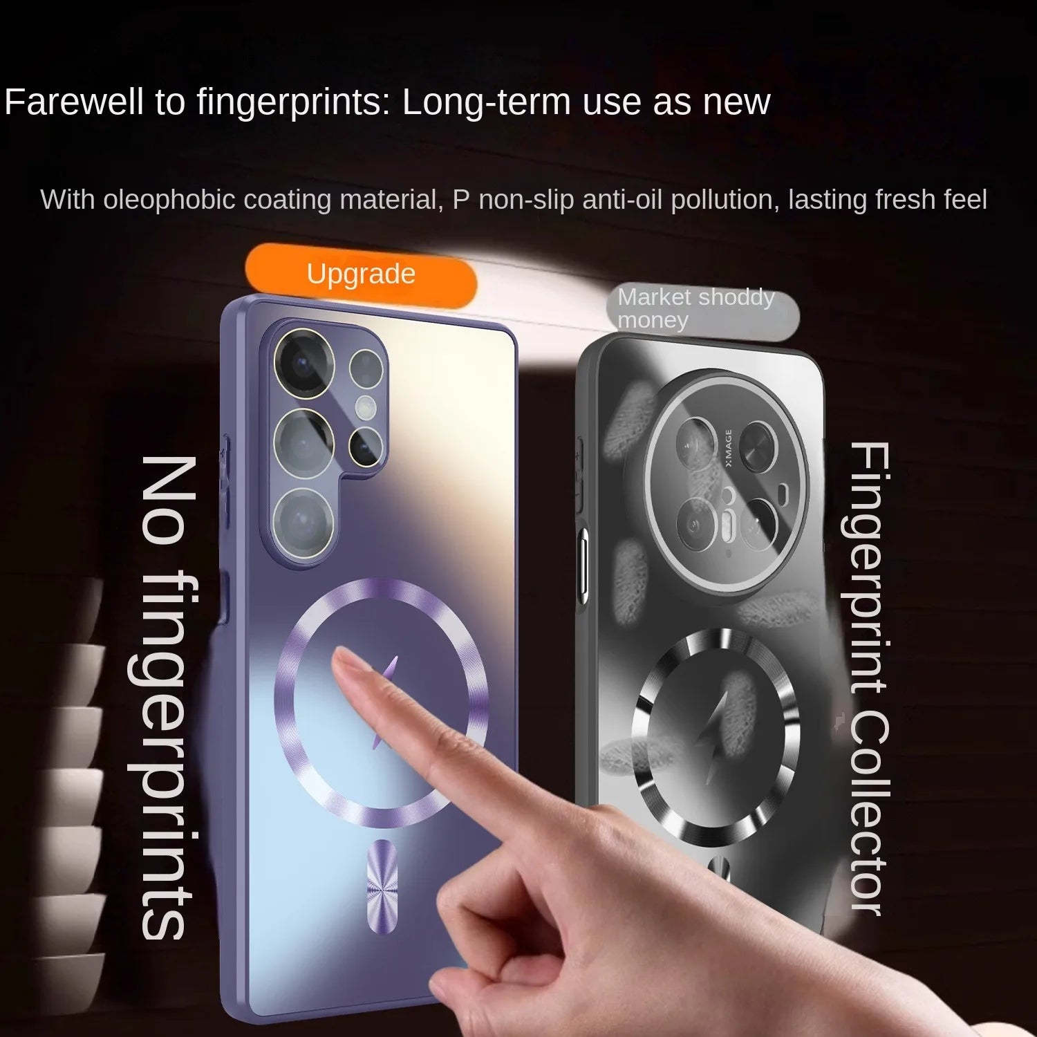 Ultra-Thin Matte Magnetic Case for Samsung Galaxy S25/S24/S23 Ultra & Plus – MagSafe Shockproof Cover with Glass Lens Protector