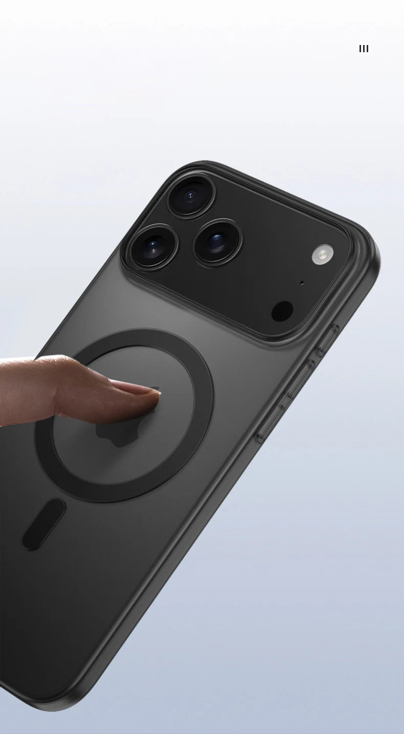 Luxury Matte Magnetic iPhone Case – Ultra Thin MagSafe Wireless Charging PC Cover (17 / Air / 16E / 15 / 14 / 13 / 12 / 11 Pro Max)