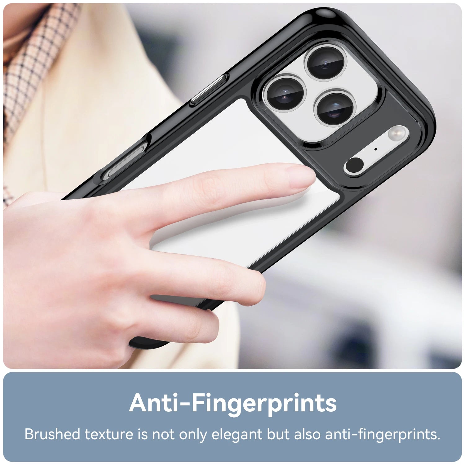 For iphone 17 Pro Case For iphone 17 Air 16 15 Pro Max Cover Coque Funda Hard Translucent Soft TPU Edge Clear Case iphone 17 Pro