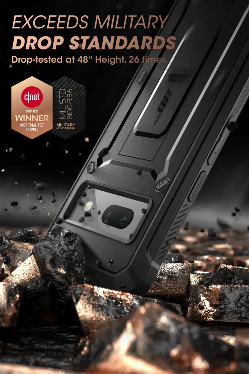 SUPCASE UB Pro Rugged Case for Google Pixel 7 (2022) – Full-Body Shockproof Cover with Kickstand, Holster & Screen Protector