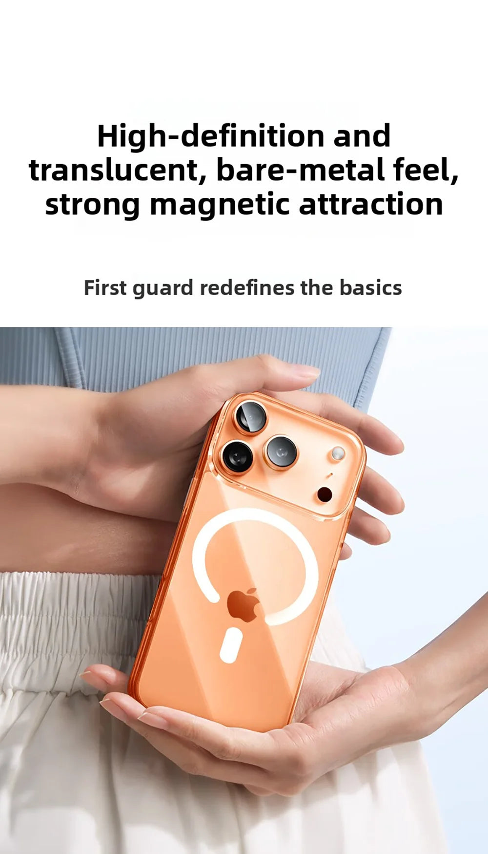 DIVI Magnetic Case for iPhone 17 Pro Max Slim Thin Wireless Charging Magnetic for Magsafe Case Clear Cover Anti-Yellowing