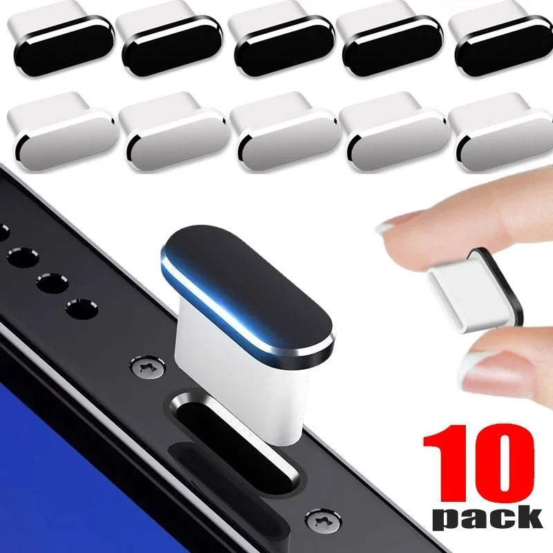 Metal USB-C Dust Plug – Charging Port Protector Cap for iPhone 15/16, Samsung Galaxy S25/S24, Xiaomi & More