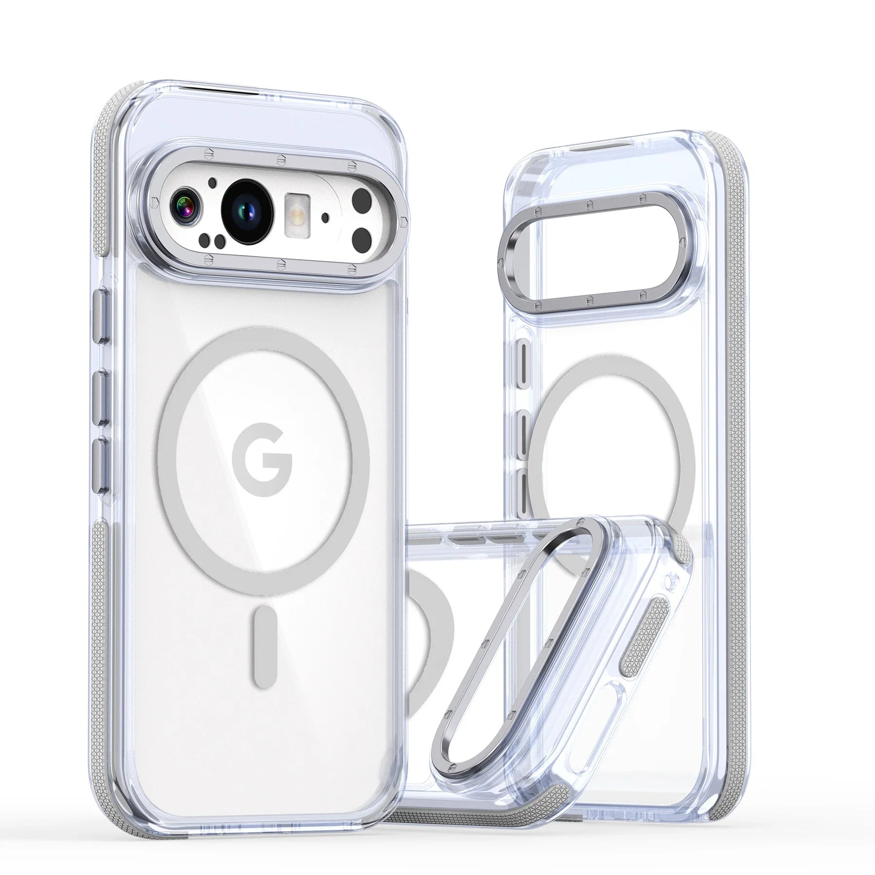Luxury Transparent Magnetic Case for Google Pixel 9 Pro XL – Shockproof MagSafe Wireless Charging Cover