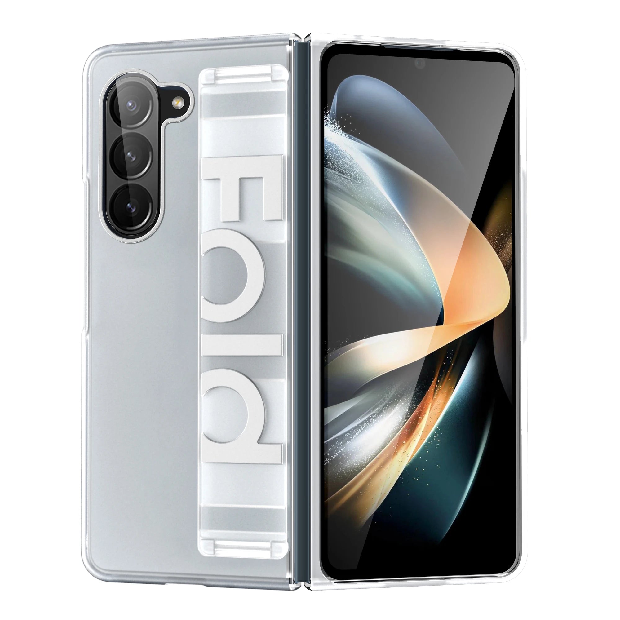 Luxury Ultra-Thin Matte Wrist Strap Case for Samsung Galaxy Z Fold 7/6/5/4/3 – Shockproof Silicone Hard Back Cover