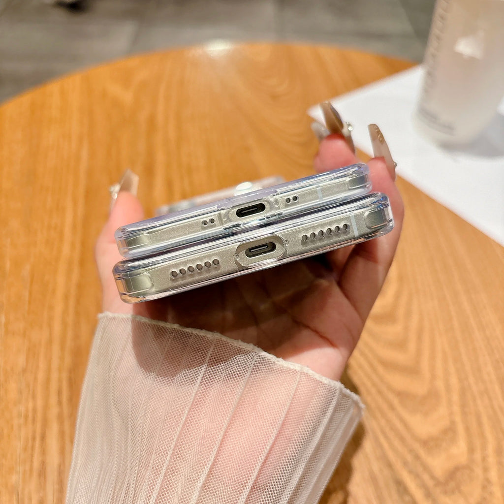 Original For Magsafe Magnetic Case For iPhone 17 Air 16 15 14 13 12 11 Pro Max Plus Mini 16E Wireless Charge Clear Arylic Cover
