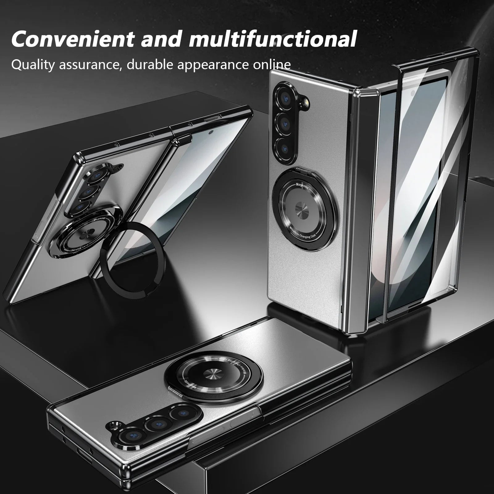 MagSafe Magnetic Hinge Case for Samsung Galaxy Z Fold 7/6/5/4 – Protective Folding Cover with Screen Glass