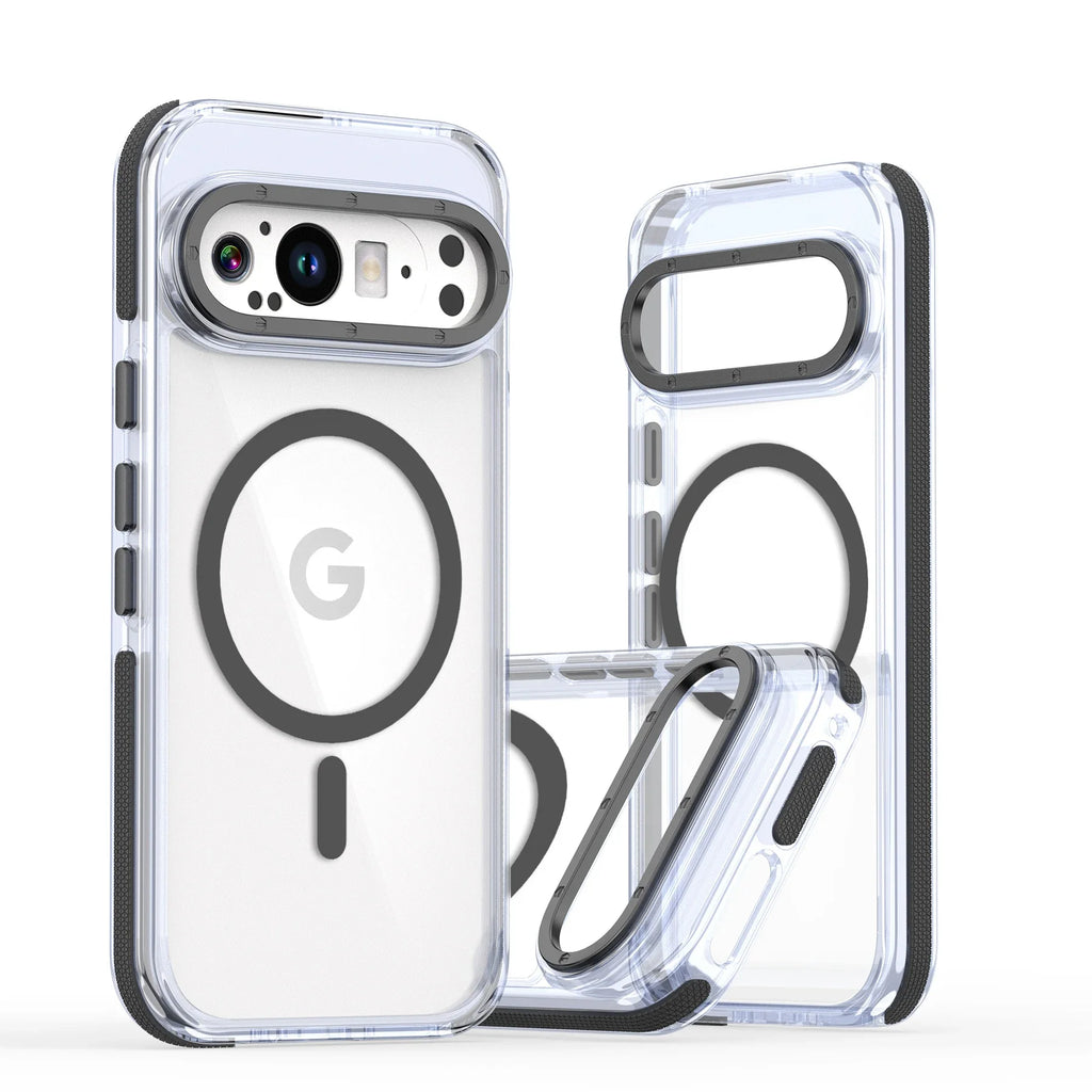 Luxury Transparent Magnetic Case for Google Pixel 9 Pro XL – Shockproof MagSafe Wireless Charging Cover
