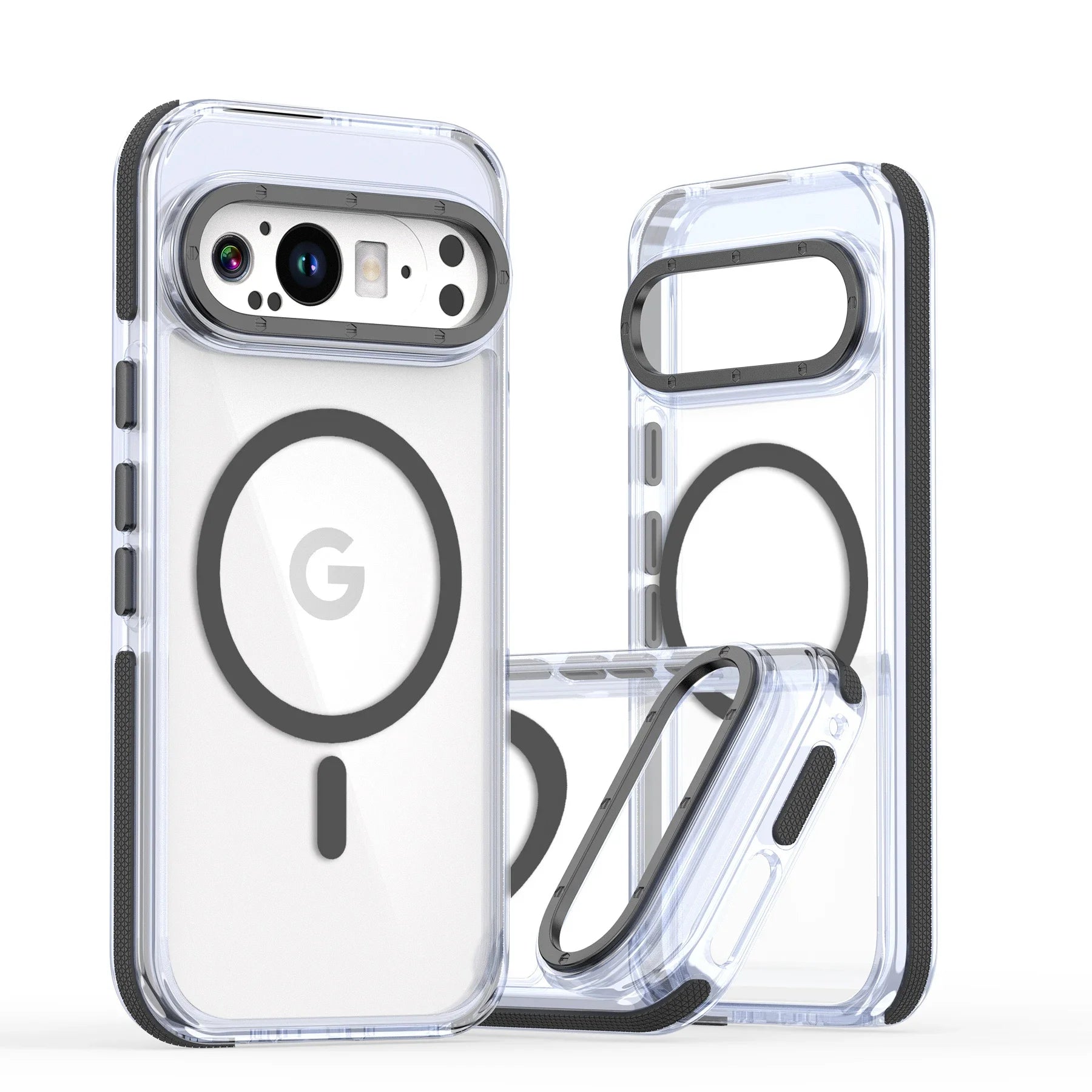 Luxury Transparent Magnetic Case for Google Pixel 9 Pro XL – Shockproof MagSafe Wireless Charging Cover