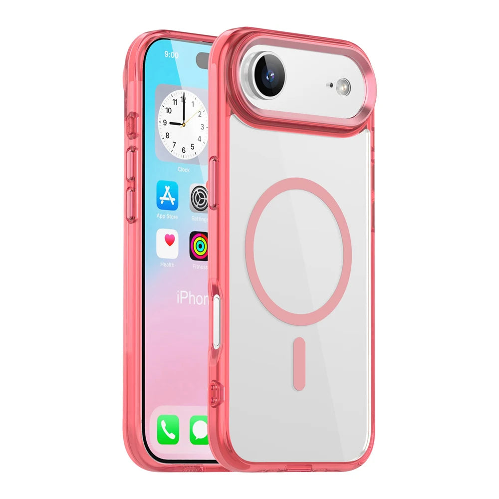 KEYSION Magnetic Transparent Case for MagSafe for iPhone 17 Air 17 Soft TPU+PC Wireless Charging Shockproof Phone HD Clear Cover