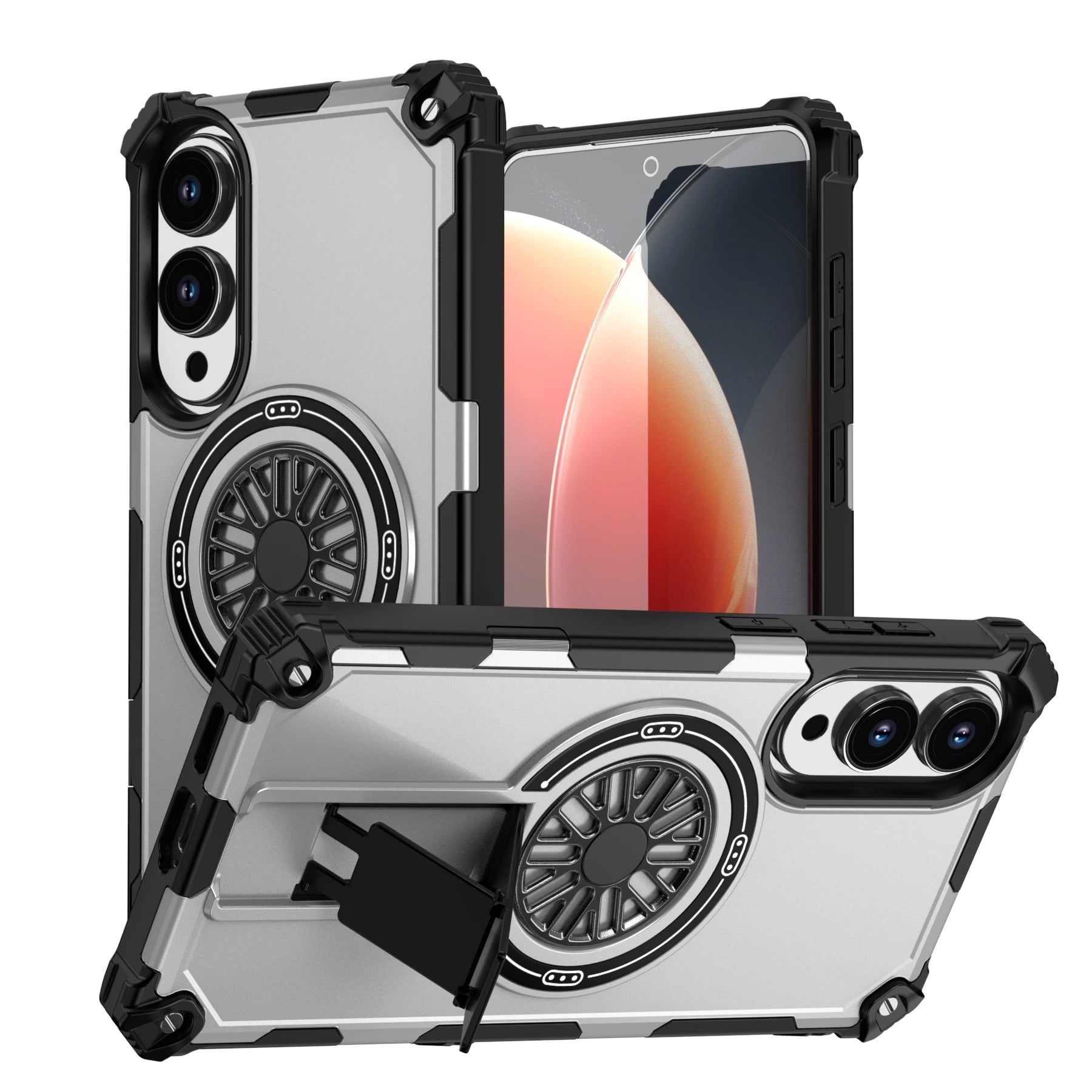 Armor Magnetic Case for Samsung Galaxy S25/S24 Ultra/Plus/FE & A56–A06 – Shockproof Wireless Charging Cover