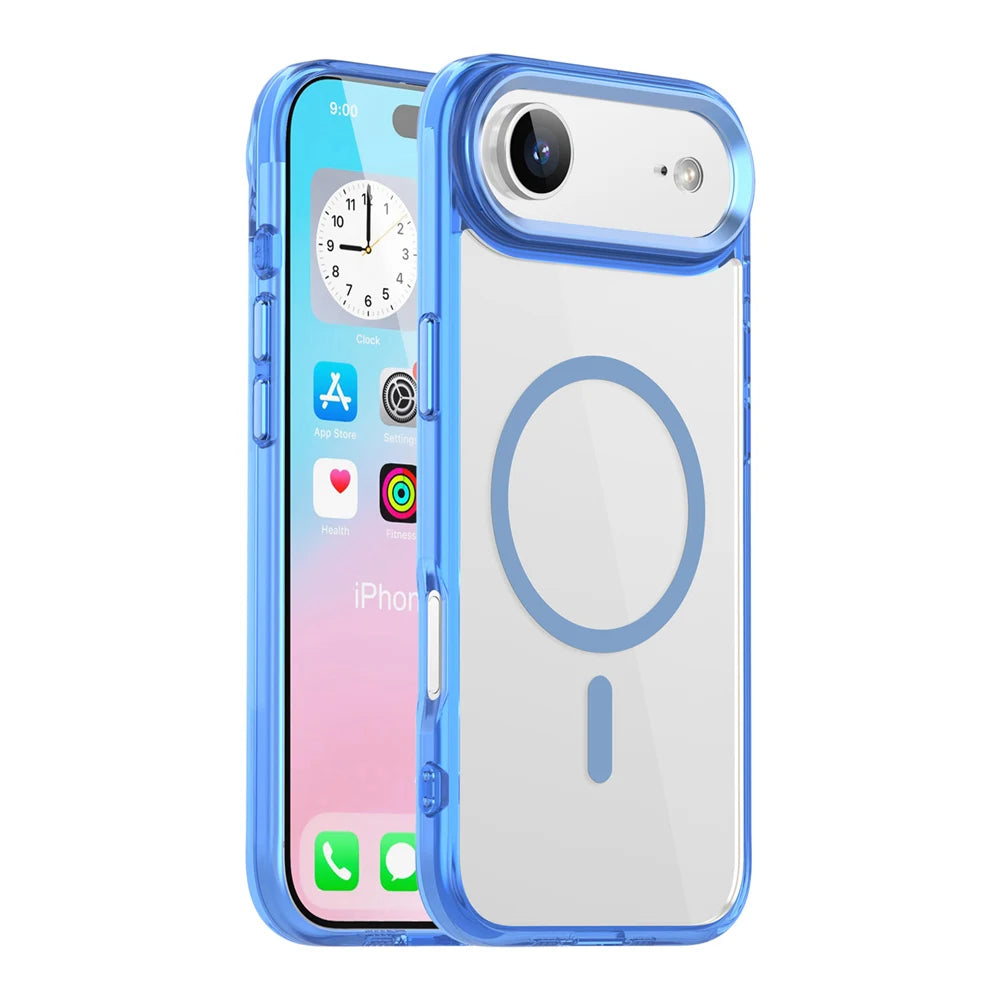KEYSION Magnetic Transparent Case for MagSafe for iPhone 17 Air 17 Soft TPU+PC Wireless Charging Shockproof Phone HD Clear Cover
