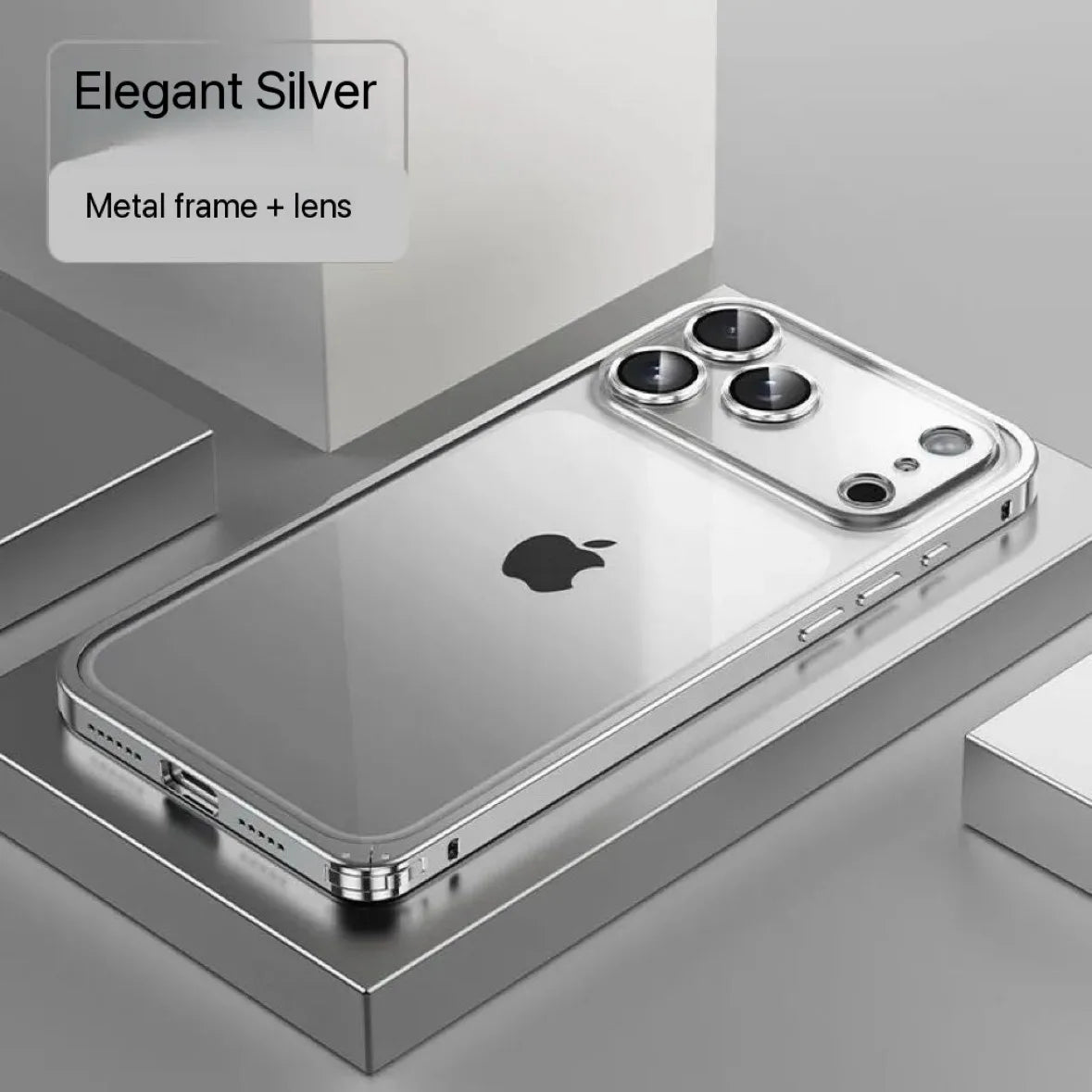 Hybrid Silicone Frame Aluminum Metal Phone Case For iPhone 17 16 15 Pro Max  15 Plus 15Pro 16Pro 17Pro 15 16 Better Heat Bumper