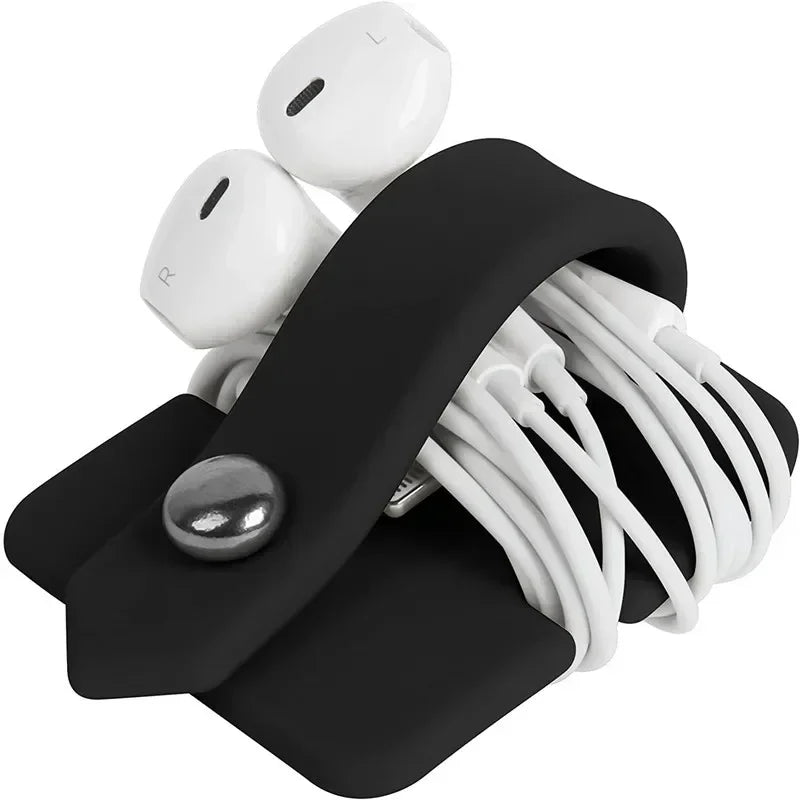 Cable Organizer & Earphone Holder – Cord Winder for Data Cables, Earbuds & Headphones