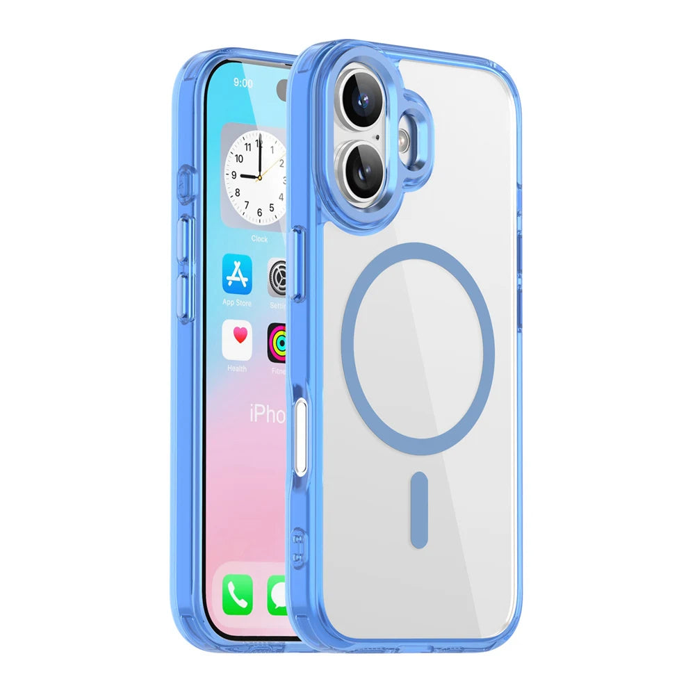 KEYSION Magnetic Transparent Case for MagSafe for iPhone 17 Air 17 Soft TPU+PC Wireless Charging Shockproof Phone HD Clear Cover