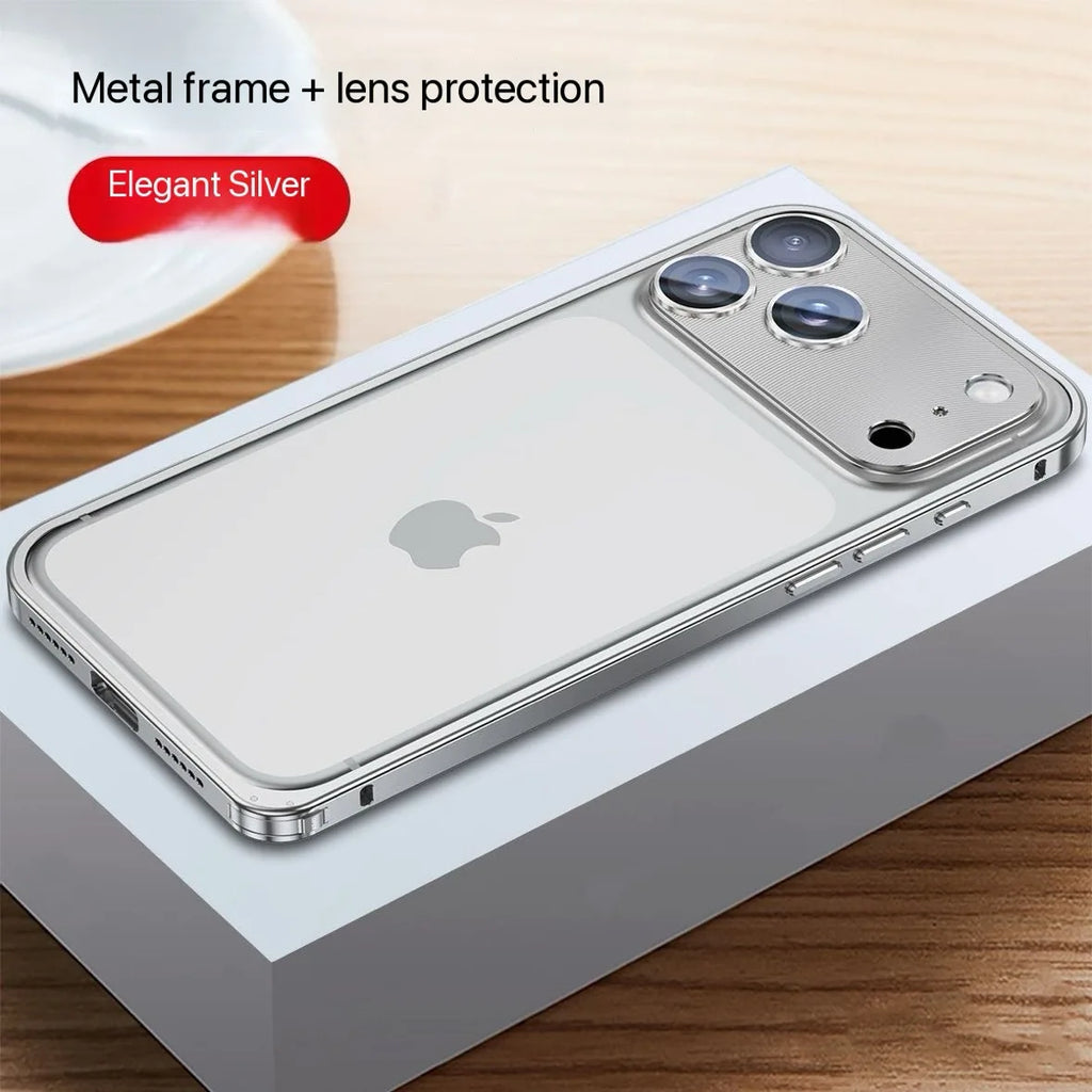 Hybrid Silicone Frame Aluminum Metal Phone Case For iPhone 17 16 15 Pro Max  15 Plus 15Pro 16Pro 17Pro 15 16 Better Heat Bumper