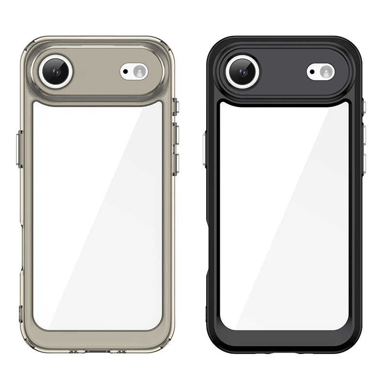 For iPhone 17 Air Case Luxury Silicone Clear PC Bumper Protector Case For iPhone 17 Air Cover TPU Shockproof For iPhone 17 Air