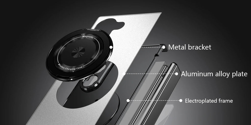 MagSafe Magnetic Hinge Case for Samsung Galaxy Z Fold 7/6/5/4 – Protective Folding Cover with Screen Glass