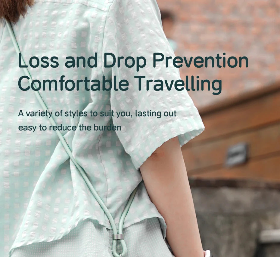 Hagibis Universal Phone Lanyard – 2-in-1 USB-C Charging Cable Strap (C-to-C / C-to-L) for iPhone 16/17 Pro Max & Most Phones