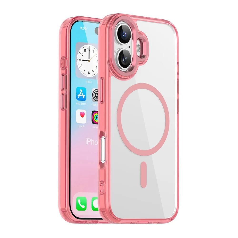 KEYSION Magnetic Transparent Case for MagSafe for iPhone 17 Air 17 Soft TPU+PC Wireless Charging Shockproof Phone HD Clear Cover