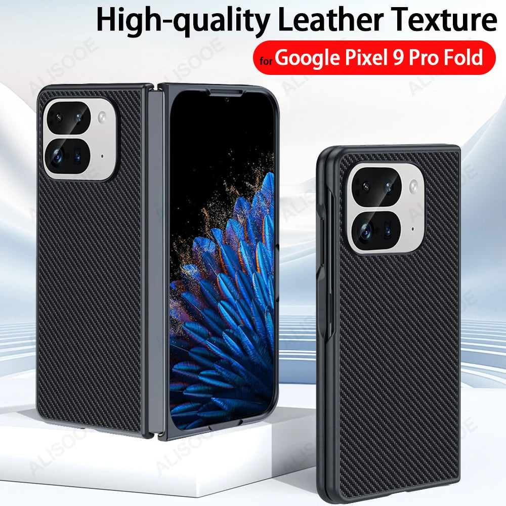 Luxury PU-Leather Capa for Google Pixel 9 Pro Fold Case Full Protective Phone Cover for Pixel 9 Pro Fold Shockproof Funda