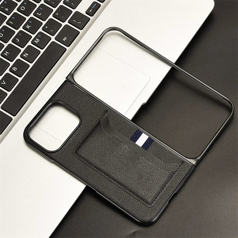 For Google Pixel 9 Pro Fold Case Luxury PU Leather Card Slots Hard Back Cover For Google Pixel 9 Pro Fold Phone Case