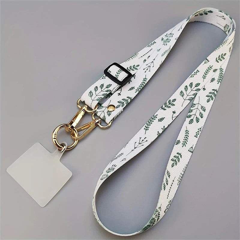 inted Crossbody Phone Lanyard – Adjustable Neck Strap with Gasket Clip, Anti-Lost Universal Holder
