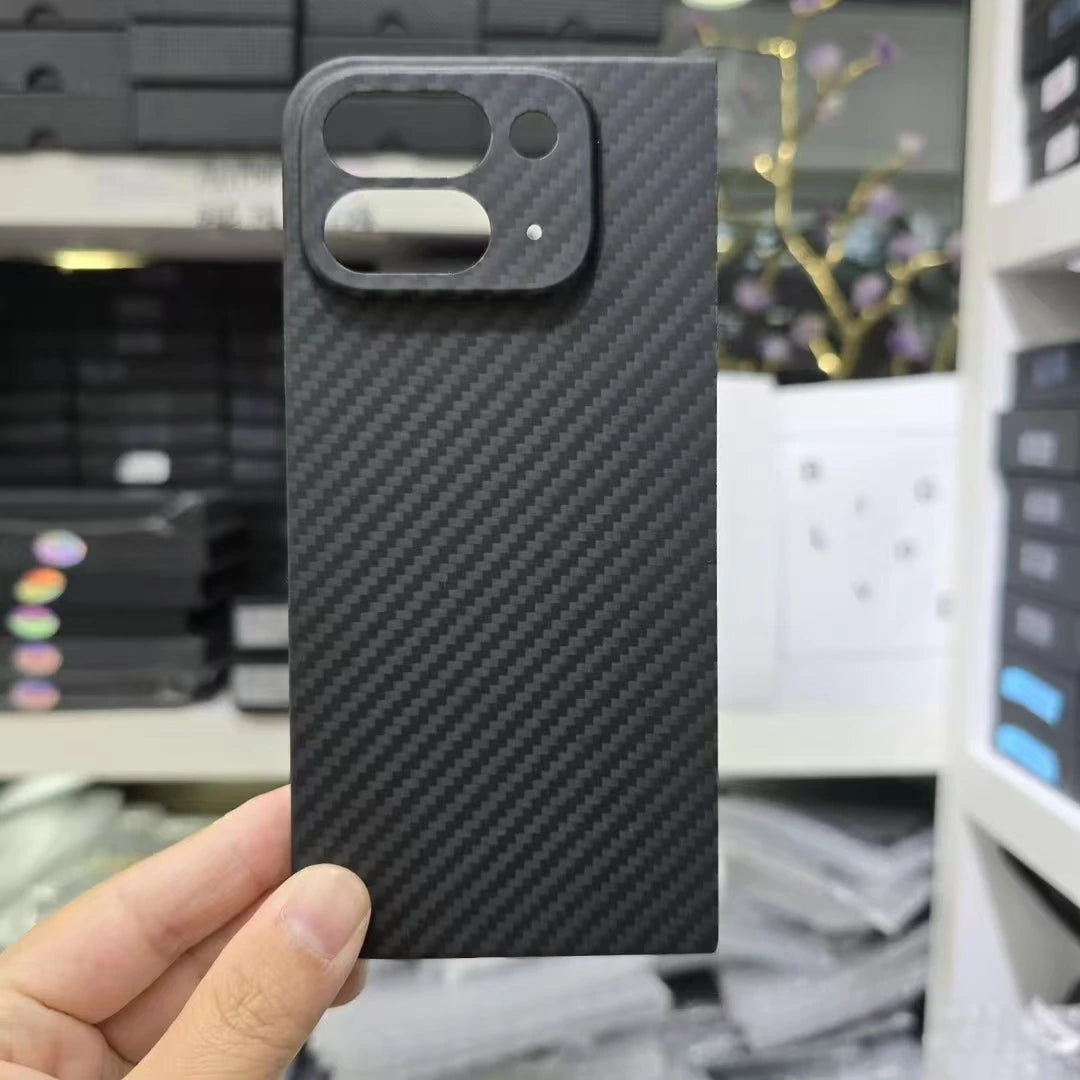 For google pixel 9 pro fold case aramid kevlar Carbon Fiber magsafe ultra thin premium fabric cover hard black matte magnetic