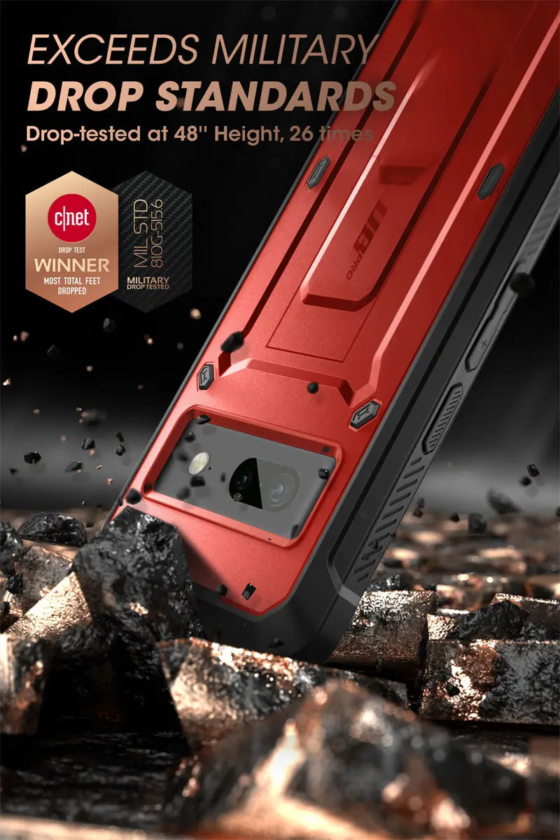 SUPCASE UB Pro Rugged Case for Google Pixel 7 (2022) – Full-Body Shockproof Cover with Kickstand, Holster & Screen Protector