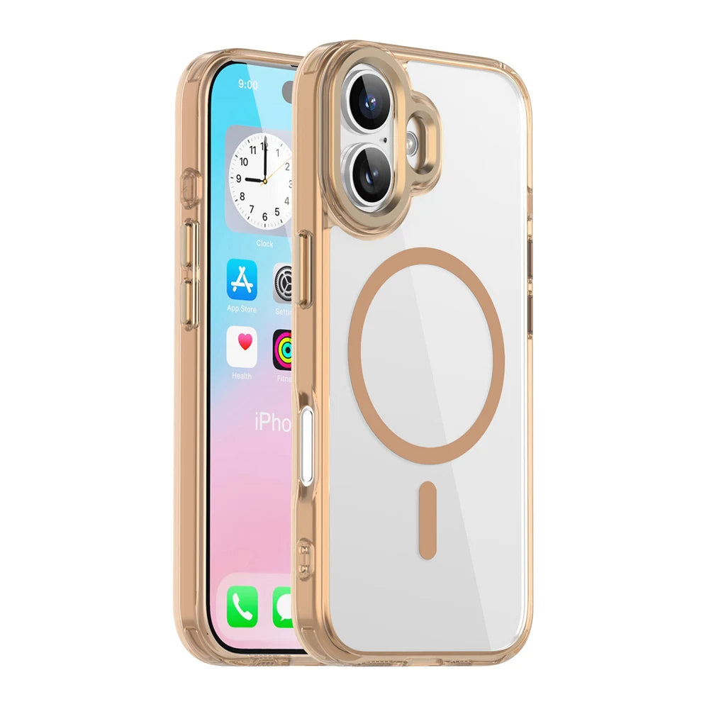 KEYSION Magnetic Transparent Case for MagSafe for iPhone 17 Air 17 Soft TPU+PC Wireless Charging Shockproof Phone HD Clear Cover