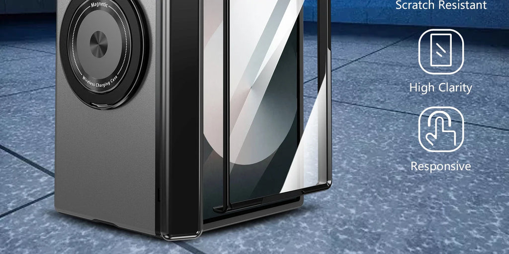 MagSafe Magnetic Hinge Case for Samsung Galaxy Z Fold 7/6/5/4 – Protective Folding Cover with Screen Glass