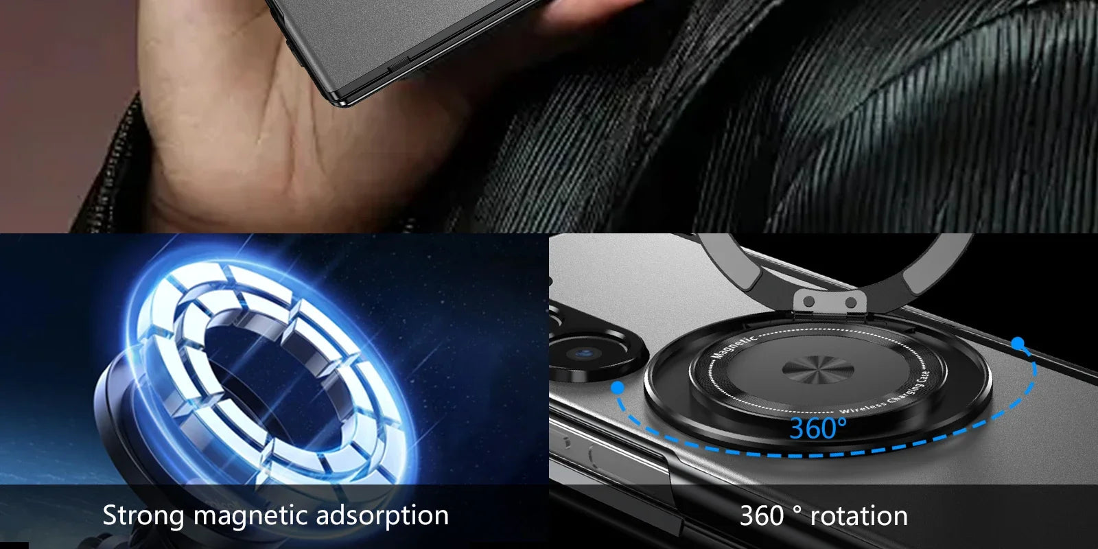 MagSafe Magnetic Hinge Case for Samsung Galaxy Z Fold 7/6/5/4 – Protective Folding Cover with Screen Glass