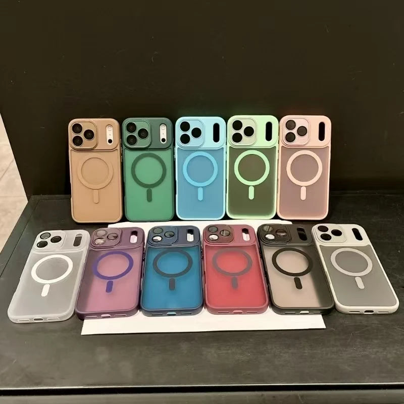 Luxury Shockproof Transparent Phone Case Suitable For iPhone 17 16 11 12 13 14 15 Pro Max Plus Magnetic Protective Case