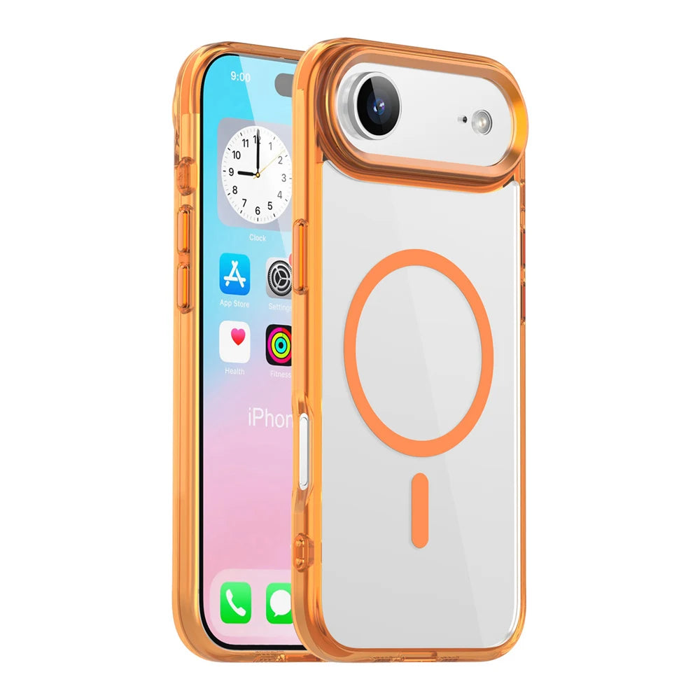 KEYSION Magnetic Transparent Case for MagSafe for iPhone 17 Air 17 Soft TPU+PC Wireless Charging Shockproof Phone HD Clear Cover