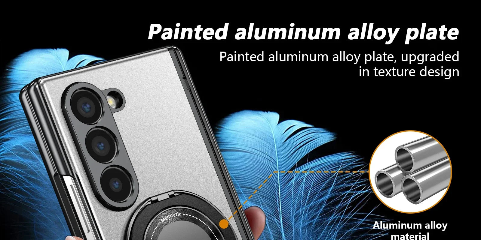 MagSafe Magnetic Hinge Case for Samsung Galaxy Z Fold 7/6/5/4 – Protective Folding Cover with Screen Glass