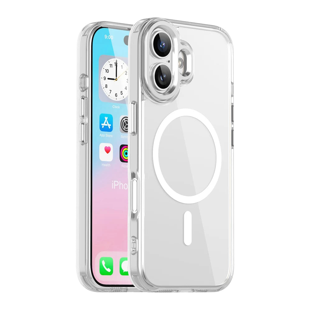 KEYSION Magnetic Transparent Case for MagSafe for iPhone 17 Air 17 Soft TPU+PC Wireless Charging Shockproof Phone HD Clear Cover