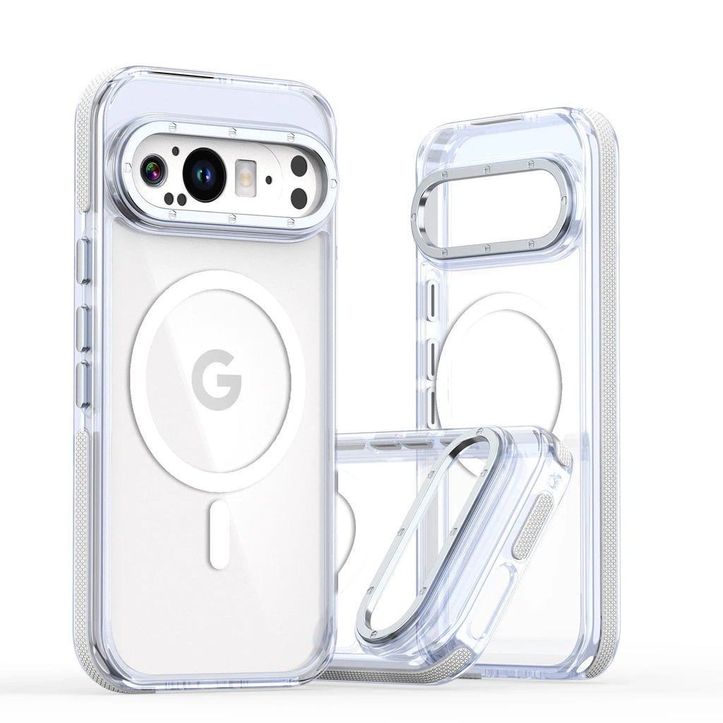 Luxury Transparent Magnetic Case for Google Pixel 9 Pro XL – Shockproof MagSafe Wireless Charging Cover