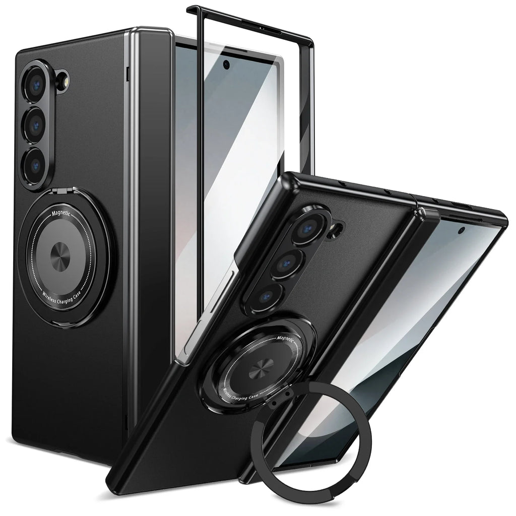 MagSafe Magnetic Hinge Case for Samsung Galaxy Z Fold 7/6/5/4 – Protective Folding Cover with Screen Glass