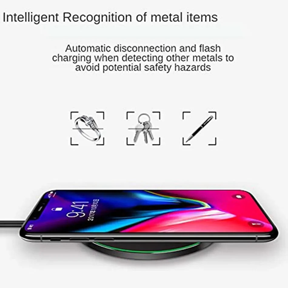 100W Fast Wireless Charger Pad for iPhone 15/14/13/12/11 Pro Max, Samsung Galaxy S24/S23/S22/S20 & Xiaomi – Charging Station