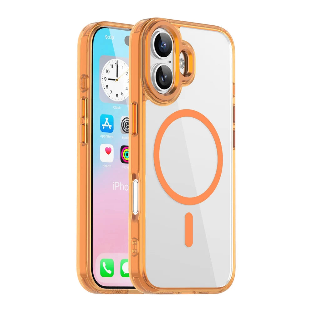 KEYSION Magnetic Transparent Case for MagSafe for iPhone 17 Air 17 Soft TPU+PC Wireless Charging Shockproof Phone HD Clear Cover