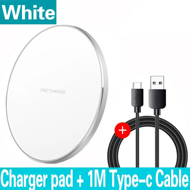 100W Fast Wireless Charger Pad for iPhone 15/14/13/12/11 Pro Max, Samsung Galaxy S24/S23/S22/S20 & Xiaomi – Charging Station