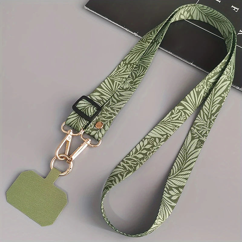 inted Crossbody Phone Lanyard – Adjustable Neck Strap with Gasket Clip, Anti-Lost Universal Holder