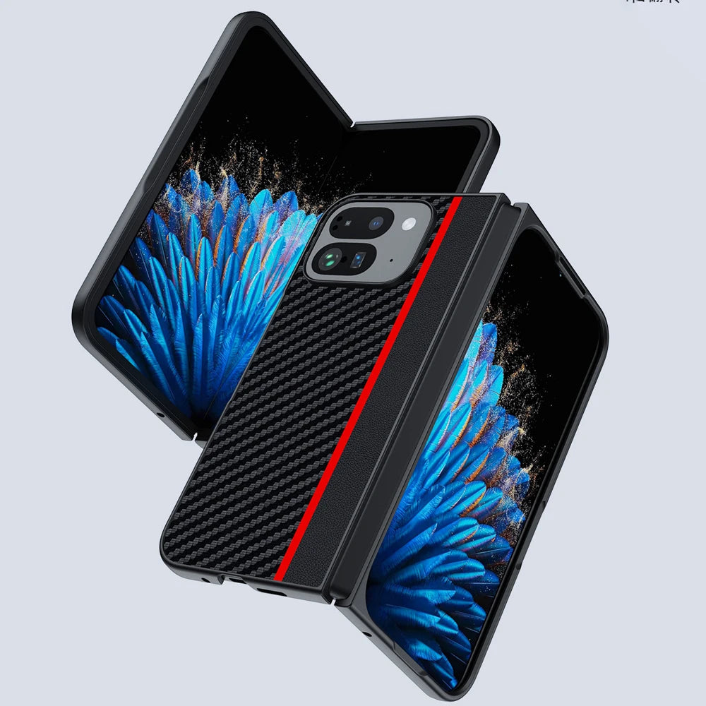 Luxury PU-Leather Capa for Google Pixel 9 Pro Fold Case Full Protective Phone Cover for Pixel 9 Pro Fold Shockproof Funda