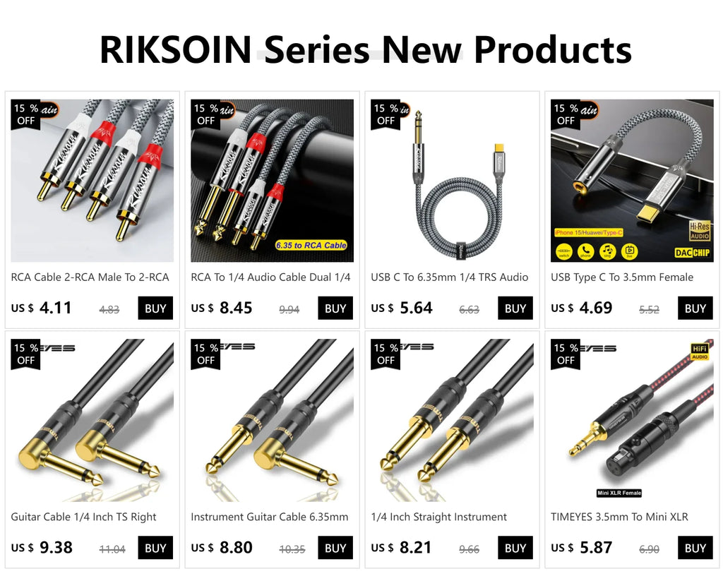 USB Type-C to Dual 6.35mm Jack Audio Cable – Y Splitter for iPad, Laptop, Phone & Tablet to Speaker/Mixer/Bass