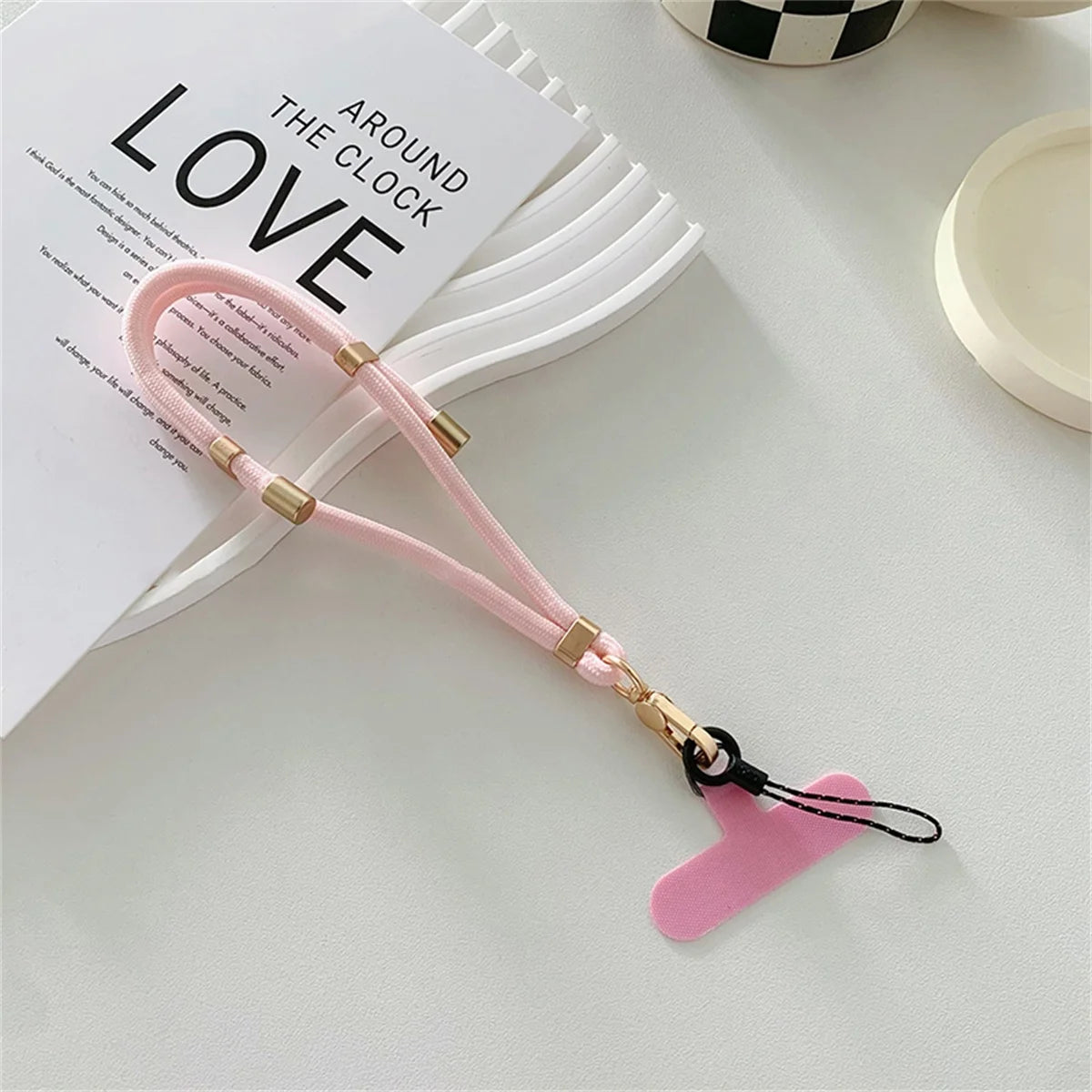 Luxury Metal Nylon Phone Lanyard Strap – Stylish Anti-Loss Wrist Rope & Keychain Accessory