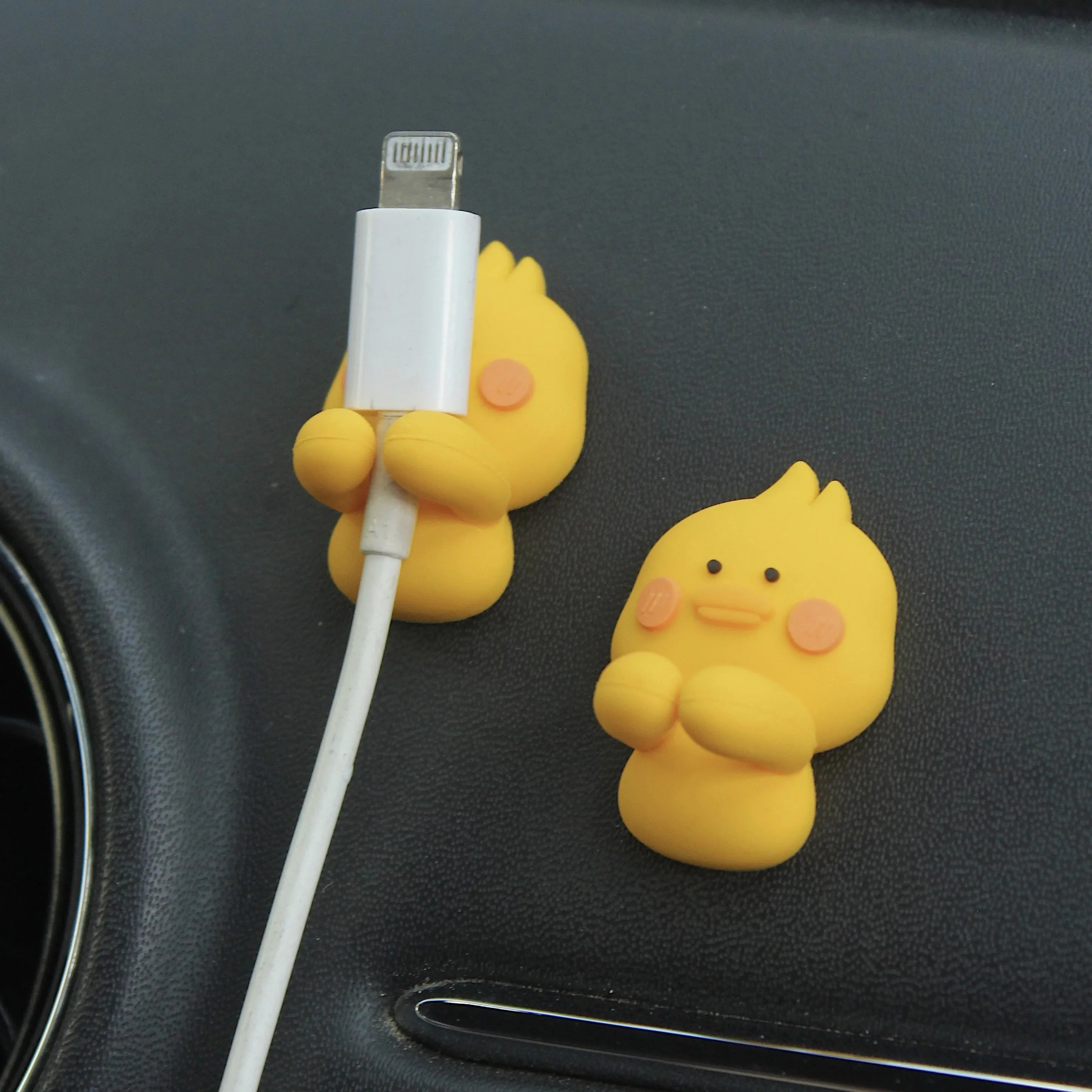 2-Pack Cartoon Cable Organizer Clips – Adhesive Cord Holder for Phone Chargers & Headphones